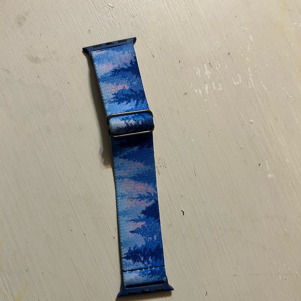 Blue Patterned Women's Watch Band